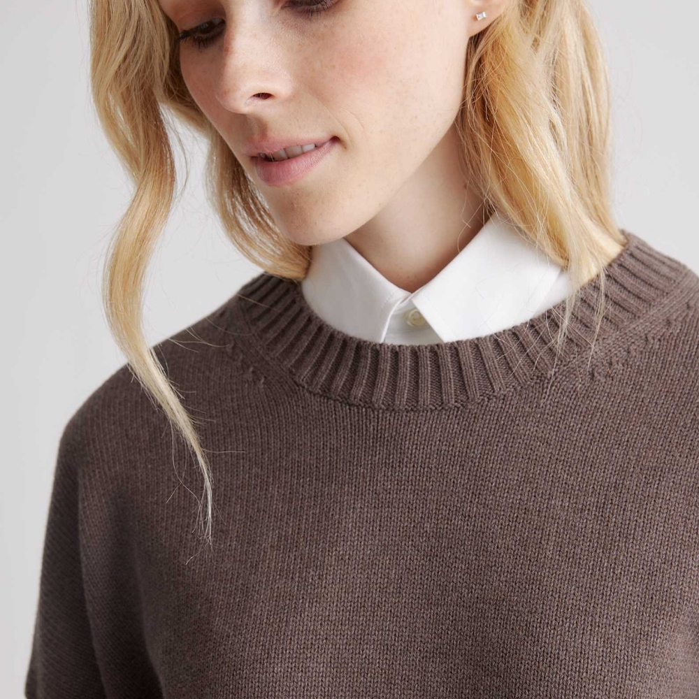 Quince Brown Crew Neck Sweater